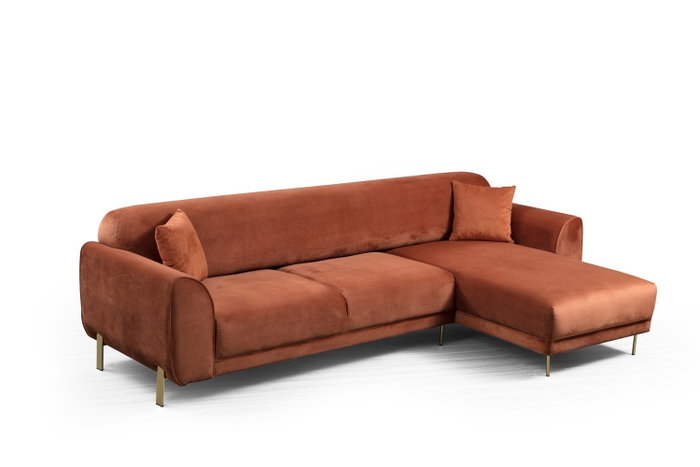 Atelier Del Sofa Sofá-Cama de Esquina Color Canela